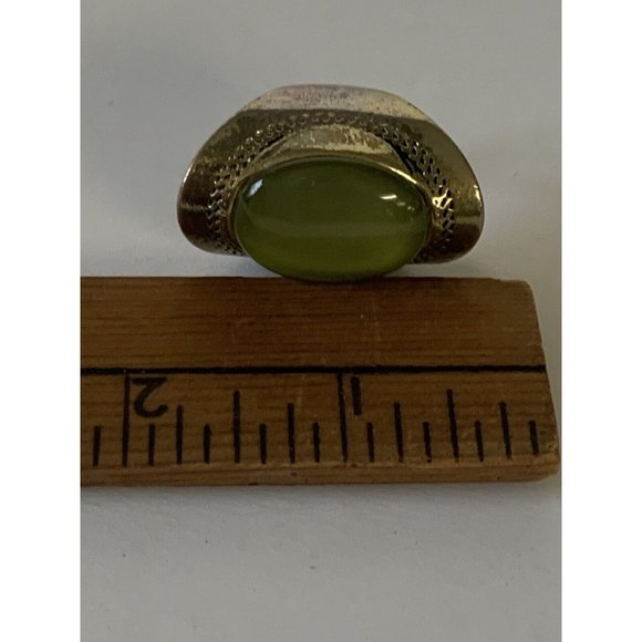 Vintage Green Chalcedony statement Ring - Picture 8 of 14